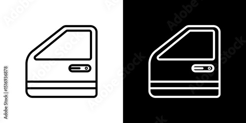 car door icon symbol concept for graphic design, Website, UI. Svg