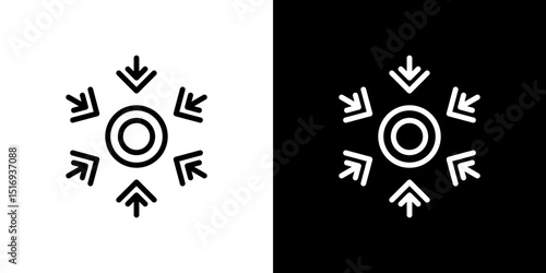 Centralized icon symbol concept for graphic design, Website, UI. Svg