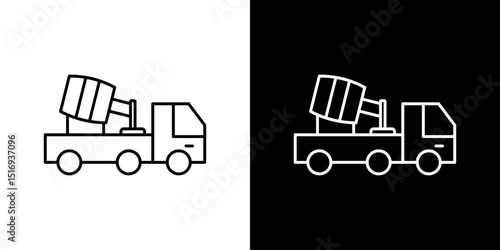 cement mixers icon symbol concept for graphic design, Website, UI. Svg