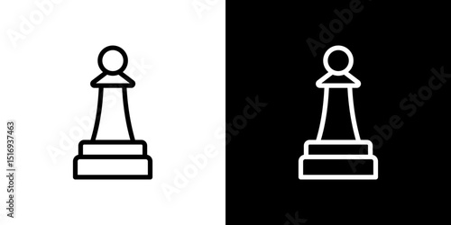 Chess pawn icon symbol concept for graphic design, Website, UI. Svg
