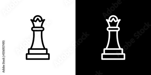 Chess queen icon symbol concept for graphic design, Website, UI. Svg
