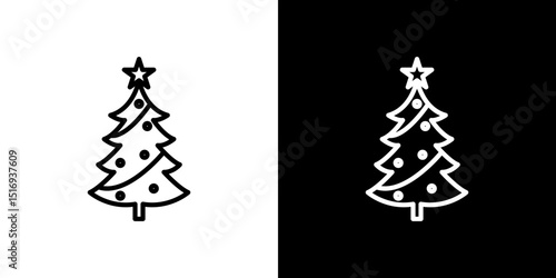 Christmas tree icon symbol concept for graphic design, Website, UI. Svg