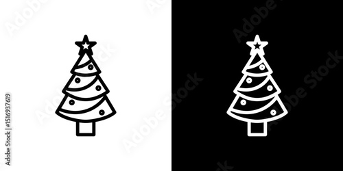 Christmas tree icon symbol concept for graphic design, Website, UI. Svg