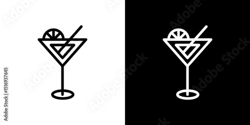 Citrus Glass icon symbol concept for graphic design, Website, UI. Svg
