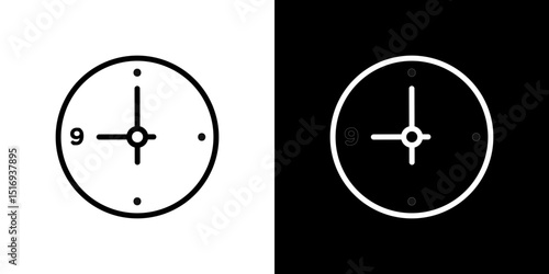 Clock nine icon symbol concept for graphic design, Website, UI. Svg