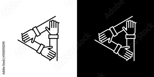 Collaboration icon symbol concept for graphic design, Website, UI. Svg