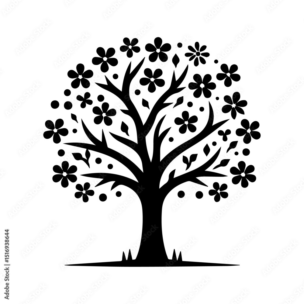 vector black tree of live icon on white background vector black tree of live icon on white background