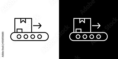 Conveyor belt icon symbol concept for graphic design, Website, UI. Svg