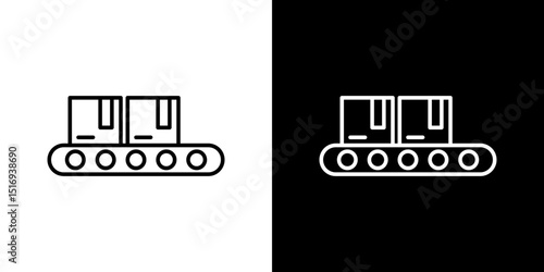 Conveyor belt icon symbol concept for graphic design, Website, UI. Svg