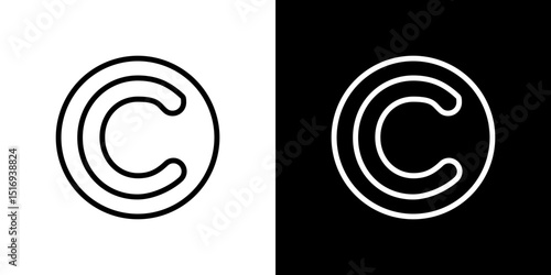 Copyright icon symbol concept for graphic design, Website, UI. Svg