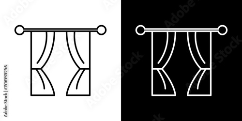Curtain icon symbol concept for graphic design, Website, UI. Svg