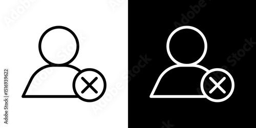 Delete user icon symbol concept for graphic design, Website, UI. Svg