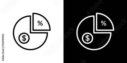 Dividend icon symbol concept for graphic design, Website, UI. Svg
