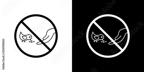 Do not feed birds signs symbol concept for graphic design, Website, UI. Svg