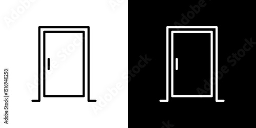 Door closed icon symbol concept for graphic design, Website, UI. Svg