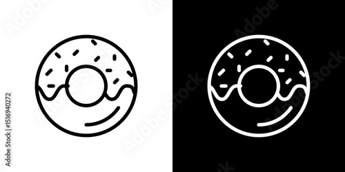 Doughnut icon symbol concept for graphic design, Website, UI. Svg