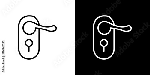 Door handle icon symbol concept for graphic design, Website, UI. Svg