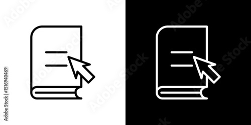 E-book icon symbol concept for graphic design, Website, UI. Svg