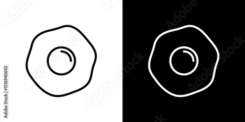Egg fried icon symbol concept for graphic design, Website, UI. Svg
