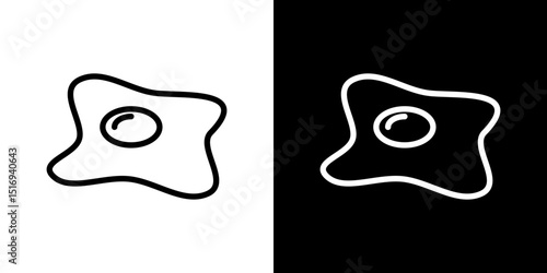 Egg fried icon symbol concept for graphic design, Website, UI. Svg