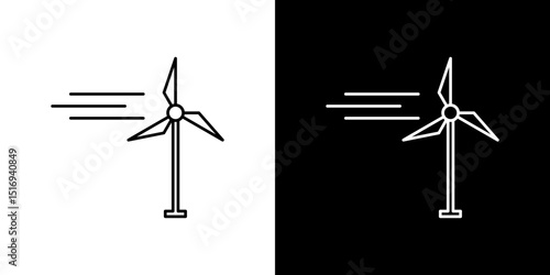 Eolic energy icon symbol concept for graphic design, Website, UI. Svg