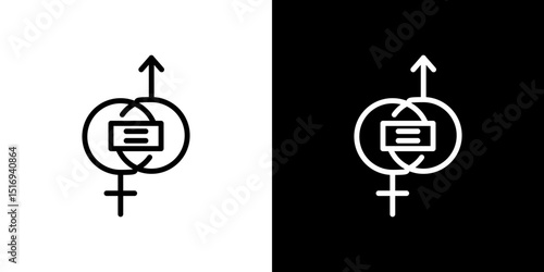 Equality icon symbol concept for graphic design, Website, UI. Svg
