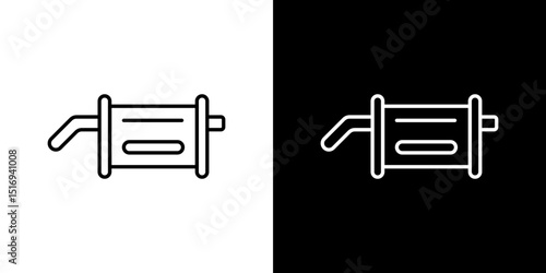 Exhaust pipe icon symbol concept for graphic design, Website, UI. Svg