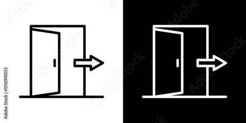 Exit icon symbol concept for graphic design, Website, UI. Svg