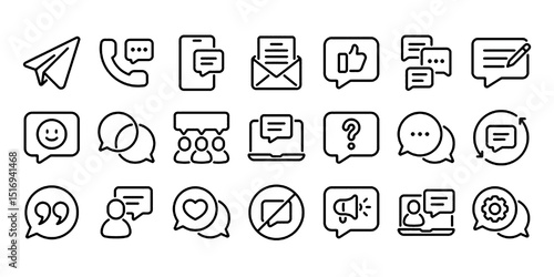 Message, talk, chat, speech bubble, sms, dialogue editable stroke outline icon isolated 