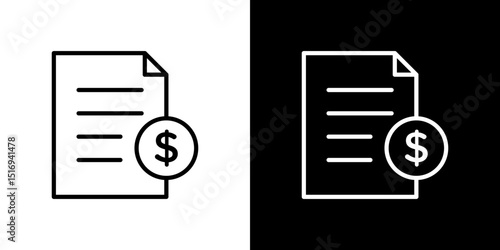 File invoice icon symbol concept for graphic design, Website, UI. Svg