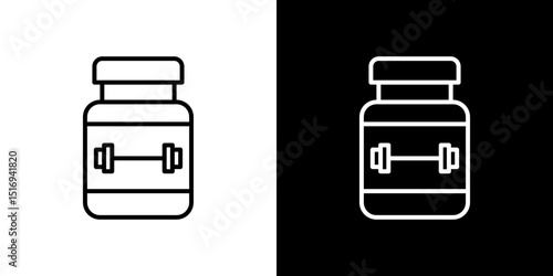 Fitness supplement icon symbol concept for graphic design, Website, UI. Svg