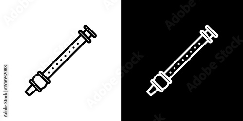 Flute icon symbol concept for graphic design, Website, UI. Svg