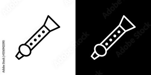Flute icon symbol concept for graphic design, Website, UI. Svg