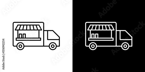 Food truck icon symbol concept for graphic design, Website, UI. Svg