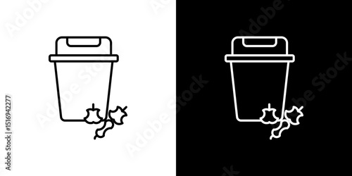 Food waste icon symbol concept for graphic design, Website, UI. Svg