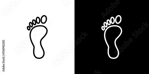 Footprint icon symbol concept for graphic design, Website, UI. Svg