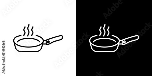 Frying pan icon symbol concept for graphic design, Website, UI. Svg
