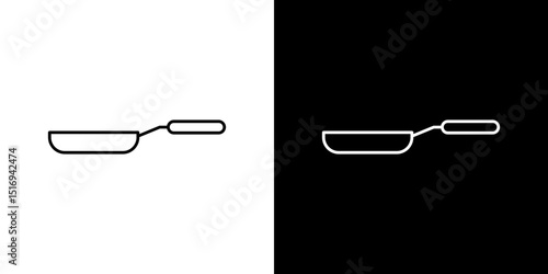 Frying pan icon symbol concept for graphic design, Website, UI. Svg