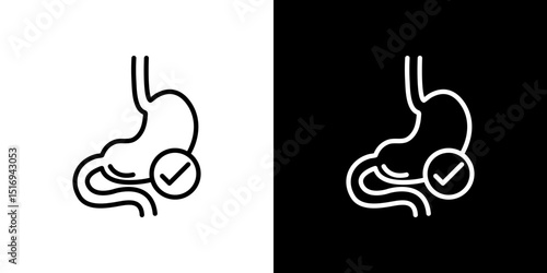Good digestion icon symbol concept for graphic design, Website, UI. Svg