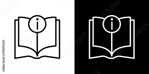 guide book icon symbol concept for graphic design, Website, UI. Svg