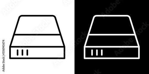Hard Disk icon symbol concept for graphic design, Website, UI. Svg