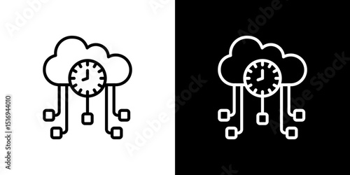 High server uptime icon symbol concept for graphic design, Website, UI. Svg