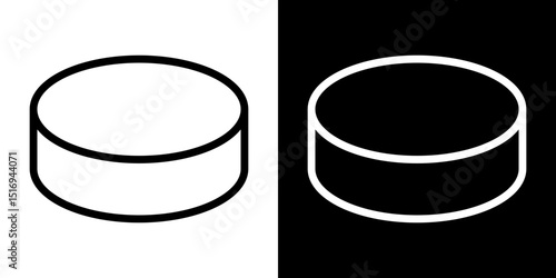 Hockey puck icon symbol concept for graphic design, Website, UI. Svg
