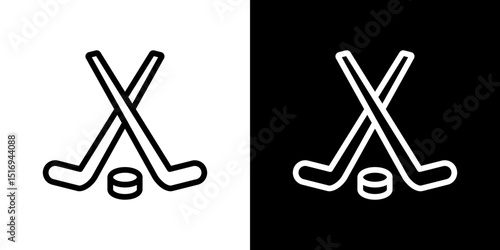 Hockey sticks icon symbol concept for graphic design, Website, UI. Svg
