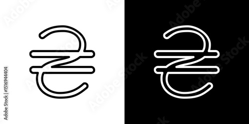 Hryvnia icon symbol concept for graphic design, Website, UI. Svg