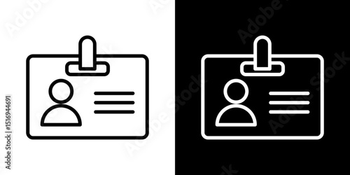 ID badge icon symbol concept for graphic design, Website, UI. Svg