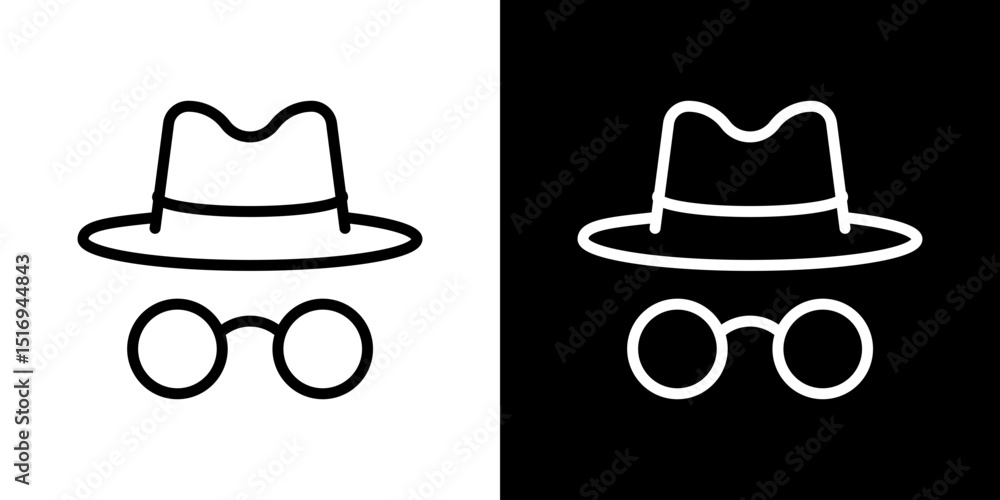 Incognito icon symbol concept for graphic design, Website, UI. Svg Incognito icon symbol concept for graphic design, Website, UI. Svg