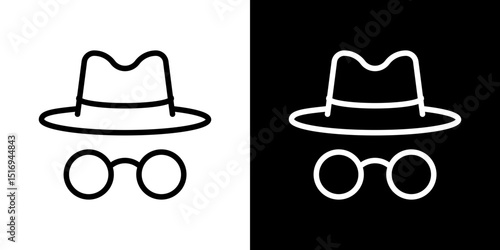 Incognito icon symbol concept for graphic design, Website, UI. Svg