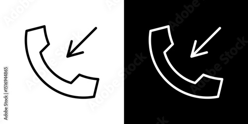 Incoming Call icon symbol concept for graphic design, Website, UI. Svg