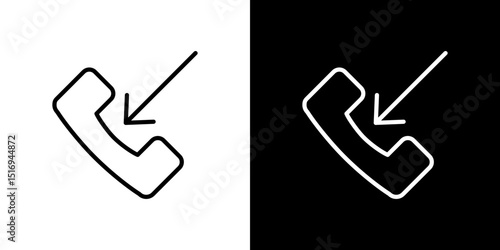 Incoming Call icon symbol concept for graphic design, Website, UI. Svg